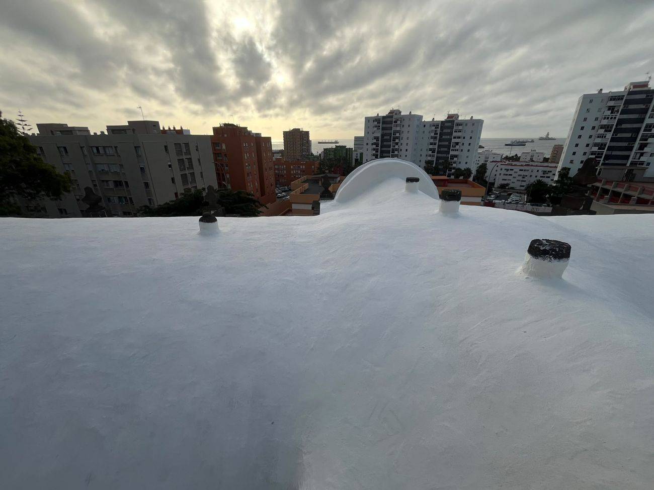 Bóvedas terminadas, vista general
